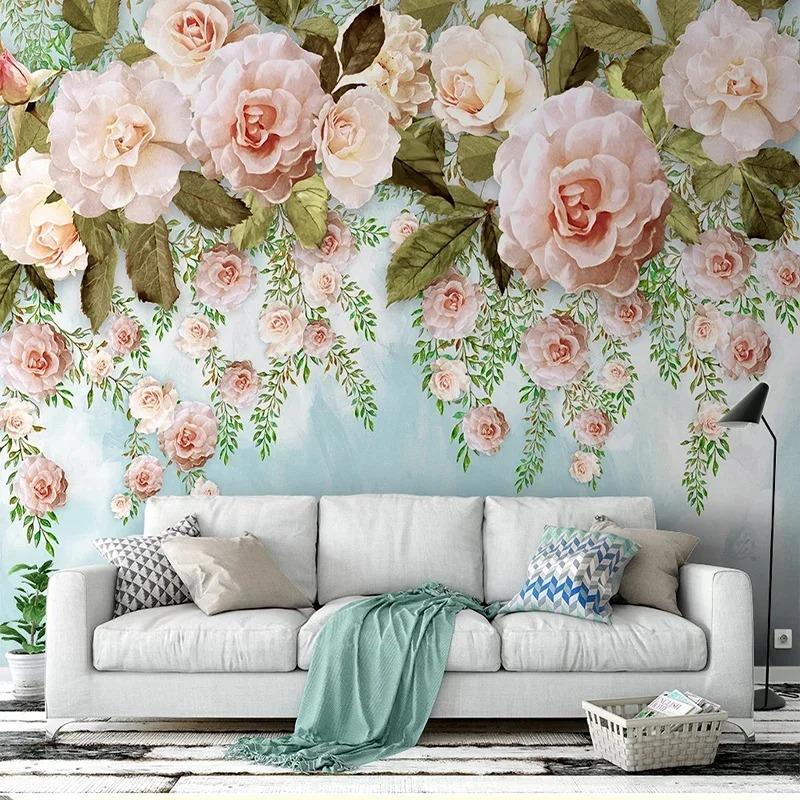 Wallpaper Modern Simple Flowers Murals Living Room Bedroom Home Decor Wall Papers For Walls 3d