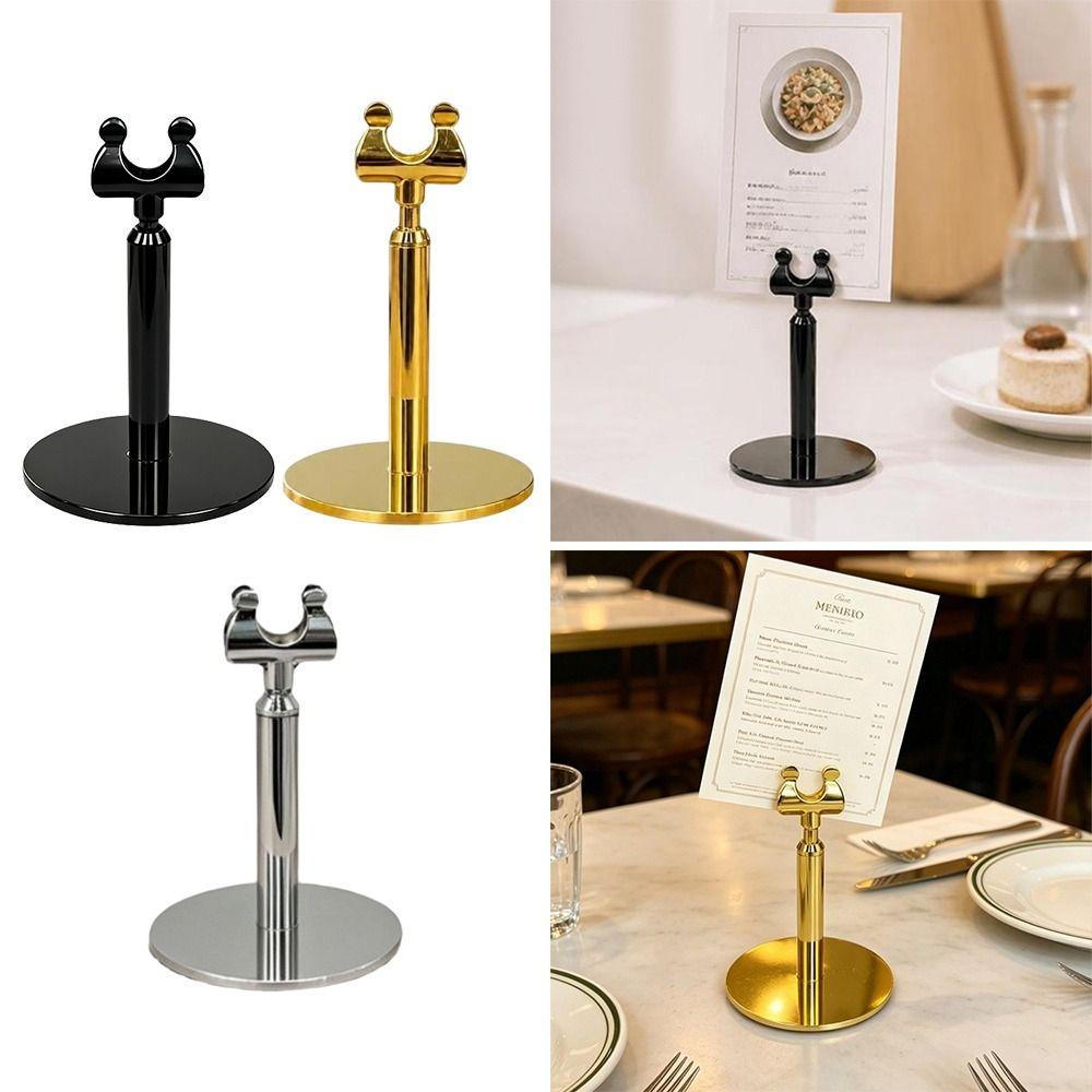 Metal Table Card Clip Stand U-Shaped Price Tag Clip Table Number Card Holder  Bakery