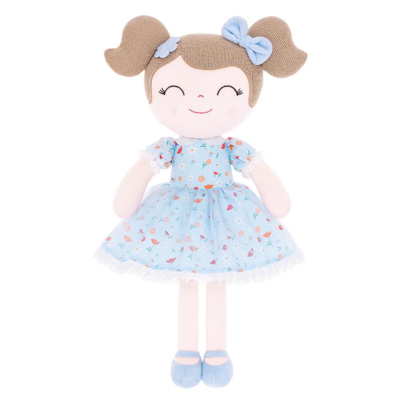 Plush Baby Dolls Spring Girls Plush Toys Baby Girl Gifts Stuffed Toys Ideas for Baby Shower Presents 30cm Blue