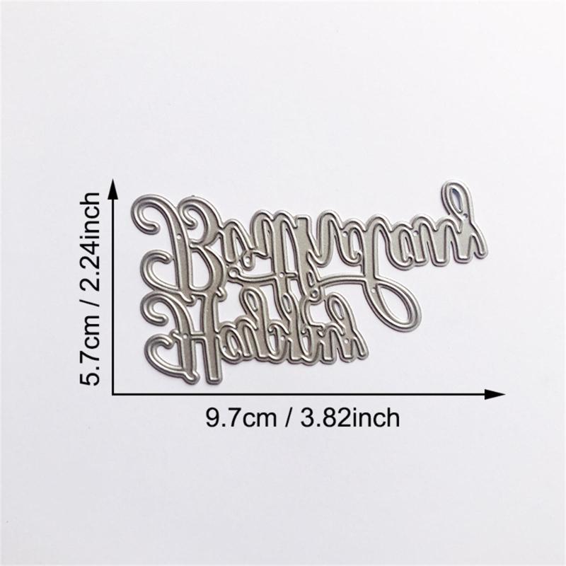 Metal Die Cuts Happy Birthday Card Embossing DIY Photo Album Template Mold Decor