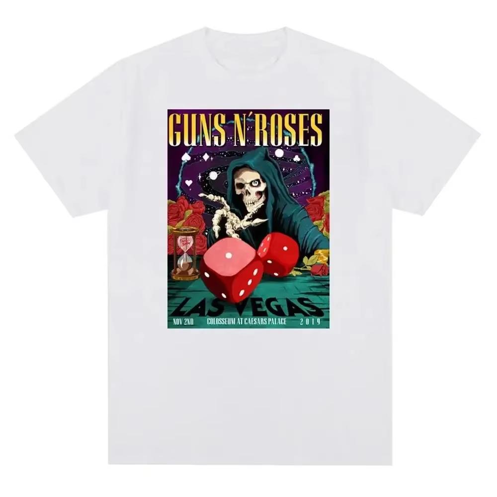 Guns N Roses Graphic Print T Shirt Vintage Rock Band Streetwear Unisex Unisex Oversized Short Sleeve Fashion Crew Neck Tees Unisex