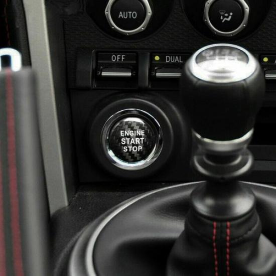 Gloss Black color for Carbon Fiber Start stop Button covers for Toyota 86 13-19