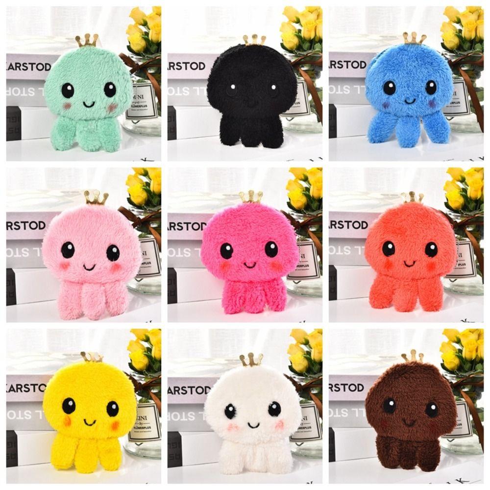 Plush Octopus Coin Purse 12*12cm(4.72*4.72in) Wallet Pouch Oval Zipper Plush Pouch  Women