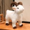Nice  Ranch Animal Series Soft Cute Simulated Brown White Goat Mountain Lifelike Plush Toy Stuffed Sheep Birthday Gift Kids