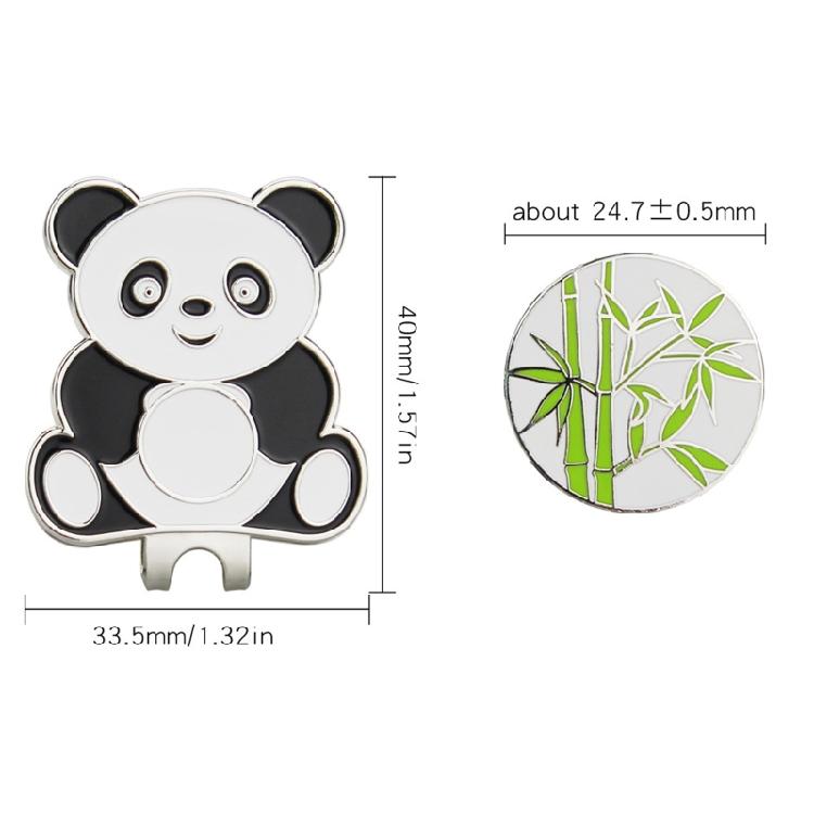 Lovely Panda Pattern Golf Hat Clips Golf Ball Marker Holder Golf Cap Clips