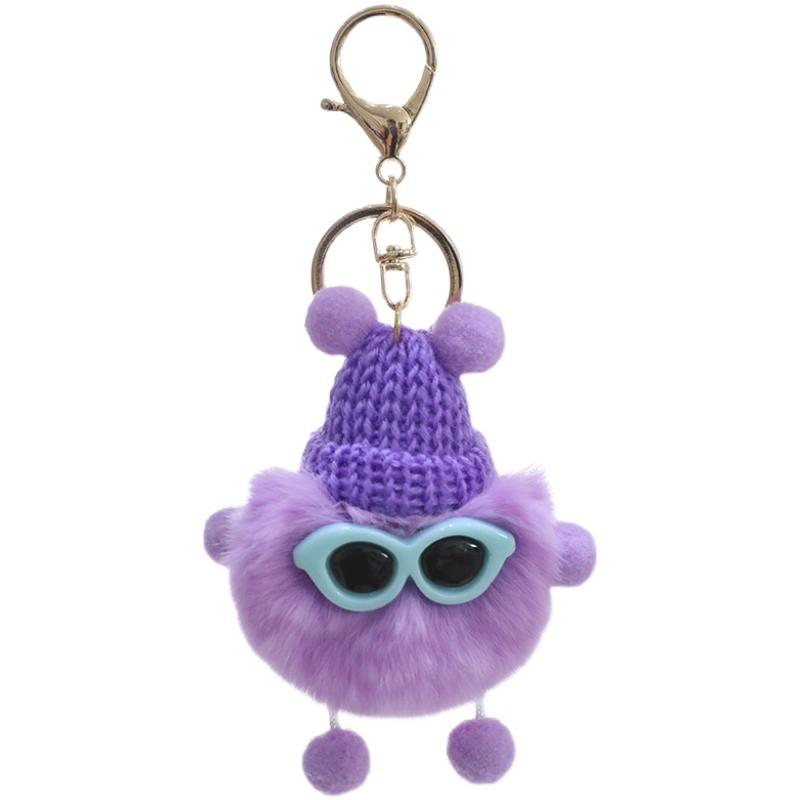 Real Rex Rabbit Hair Coal Ball Elf Ins Internet Celebrity Cute Bag Pendant Plush Doll Car Keychain Pendant