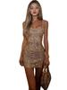 2026 European & American Sequin Spaghetti Strap Backless Party Dress