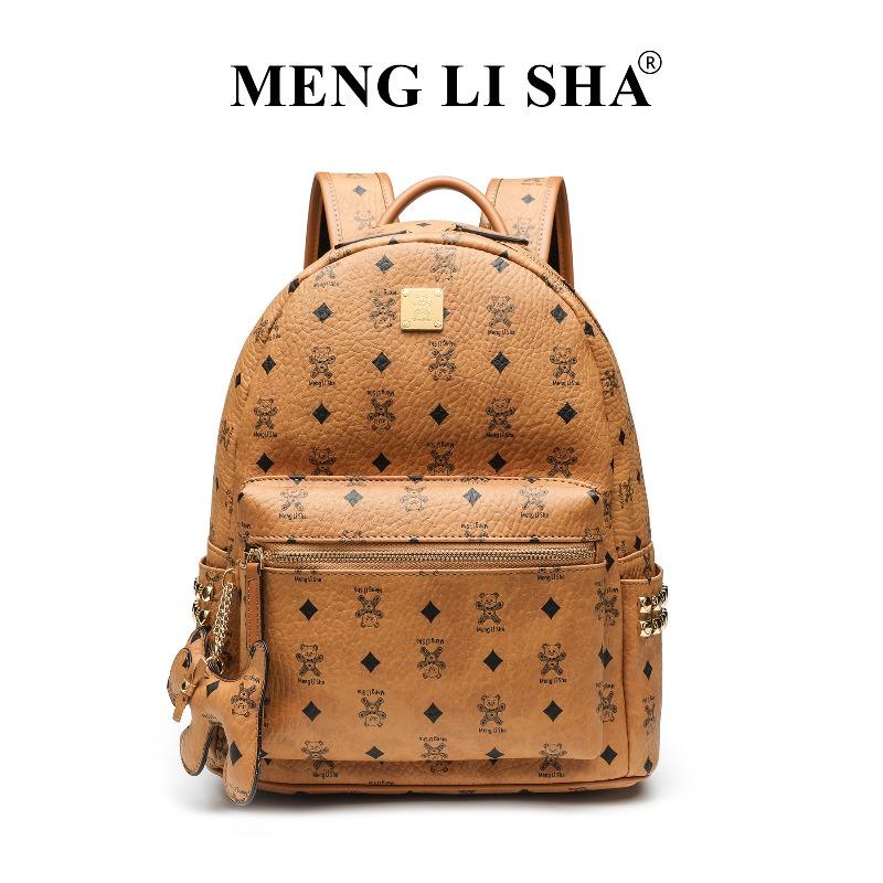 

Bag new niche design high-end printing rivet backpack commuting light backpack travel schoolbag women s bag