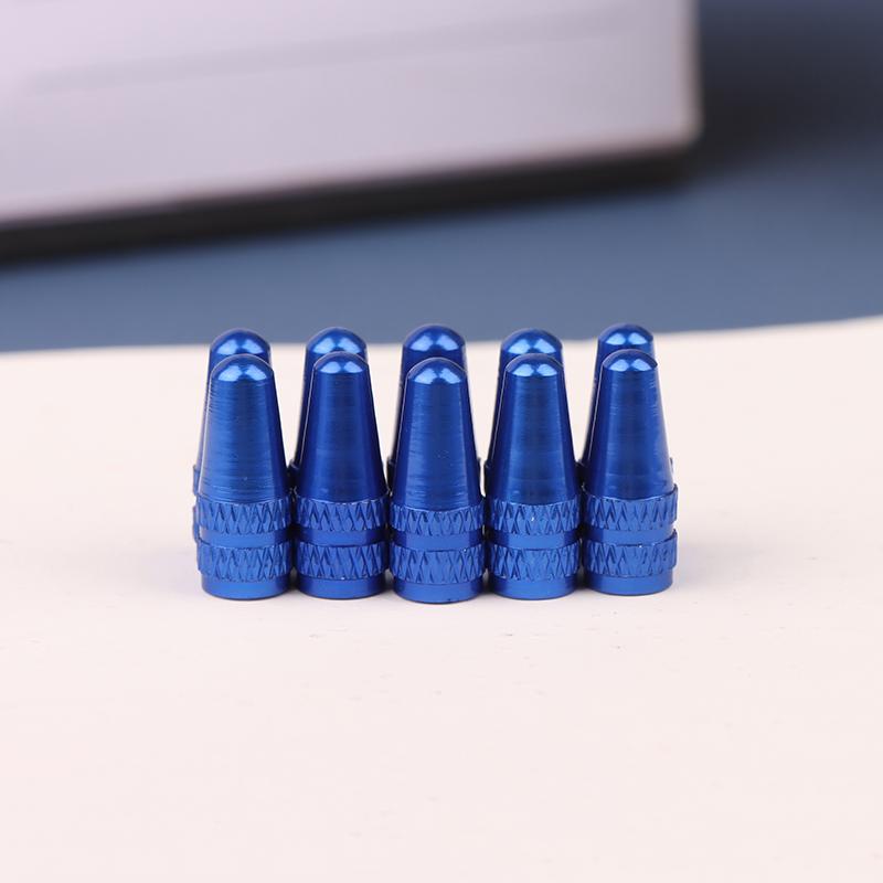 10 Peças Liga de Alumínio Tampa da Válvula Presta de Pneu Bicicleta de Estrada Protetor Coberto Bicicleta de Estrada Pneu à Prova de Pó Válvula Presta de Bicicleta