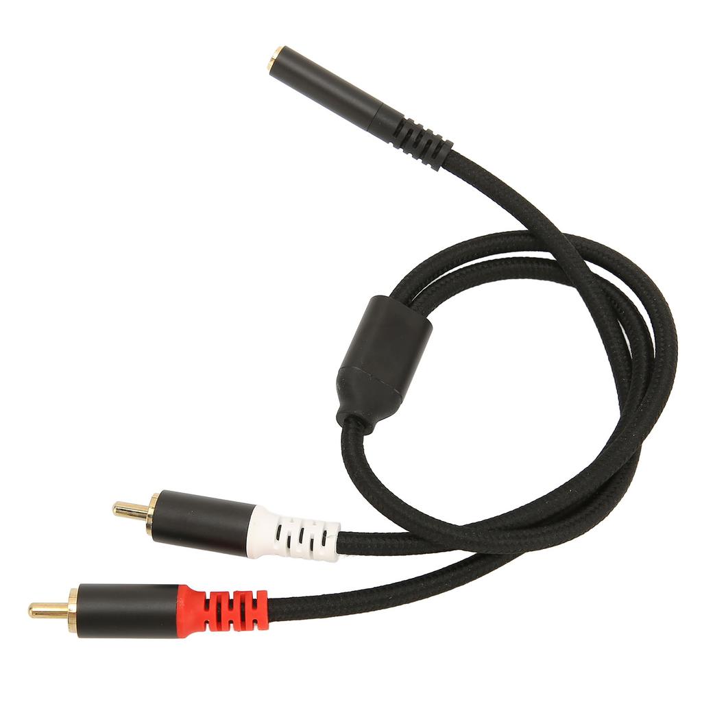 3.5mm to 2RCA Cable Female to Male Stereo Bidirectional Gold Plated Sound Y Splitter Cord for Phone MP3 Speaker 11.8in