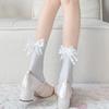 Lolita Lolita Student White Socks Medium Tube Socks Calf Socks Lace Lace Socks Can Be Worn Before And After Spring And Autumn White Rice