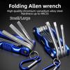 Portable Folding Hex Wrench Allen Set Metal Metric System Torx Hexagonal Spanner Screwdriver Hex Key High Quality Hand Tool