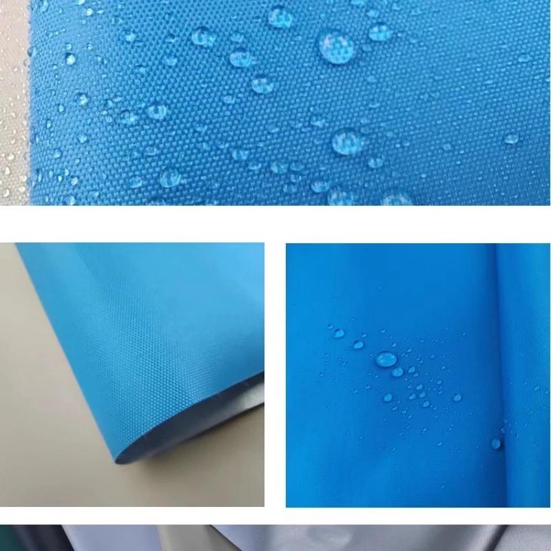210D Silver Coated Cloth Sunscreen Thin Oxford Waterproof Fabric 180T Black Glue By The Meter for Raincoat Umbrella Tent Sewing