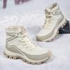 Women's Waterproof Non-Slip Winter Snow Boots with Warm Fleece Lining for Comfortable Outdoor Mountaineering and Skiing