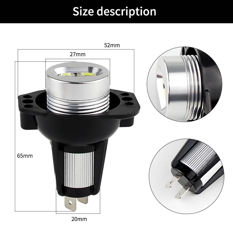 2pcs CANbus 10w LED Angel Eyes Marker Lights Bulbs Error Free White/Red/Blue for BMW E90 E91 3 Series 325i 328i 335i 2006-2008