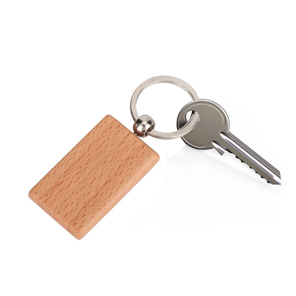 10PCS Beech Wood Key Chain Key   Keychains   Clothing Bag Decoration