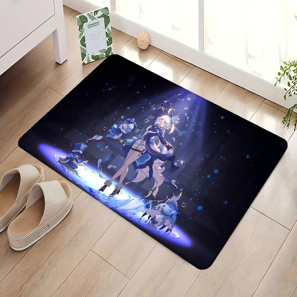 

Фурина Genshin Impact Придверный коврик Моющийся Нескользящий Коврик для зоны дивана и кресел в гостиной Кухонный приветственный коврик 40x60 cm