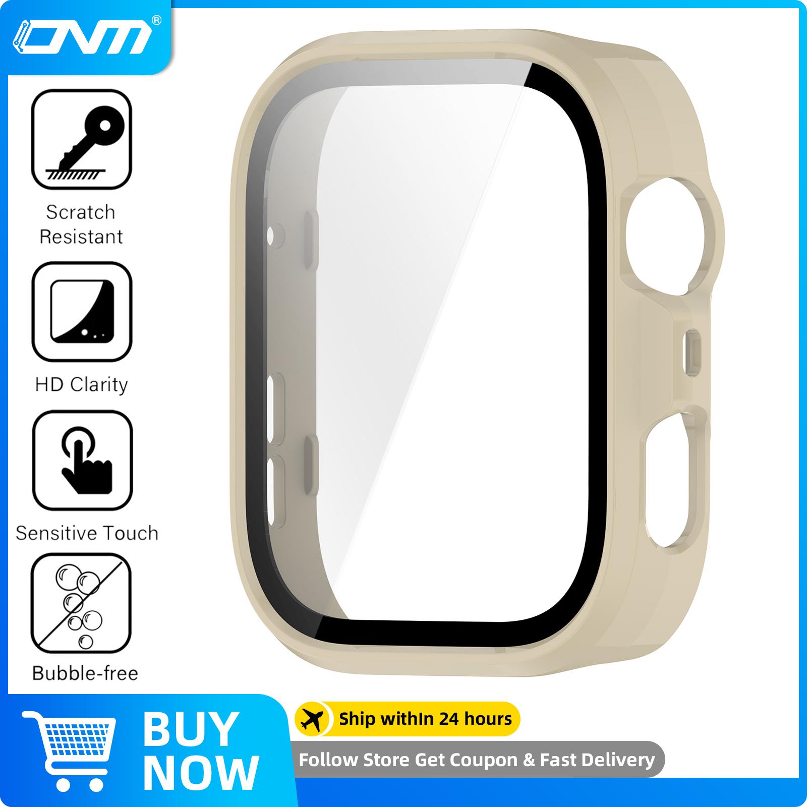 

Стекло+Чехол для Huawei Watch Fit 4/4 Pro Защитное стекло для экрана и Жесткий ПК Защитный бампер для Huawei Fit3 Аксессуары for Huawei Fit 3 бежевый