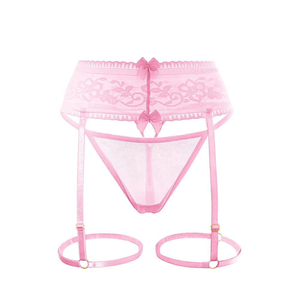 Dantelă Seduction Jartieră Sexy Negru Mătase Mood Inel de Picior Ajustabil Ciorapi Pantalon Set Jartieră Ultra-subțire