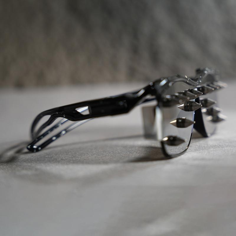 Trendy Unisex Studded Eyewear With Practical PC Frame And Metal Cool Rivets Eyeglasses For Casual Event And Travel