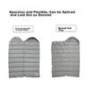 Jingdong Jingzao Camping Sleeping Bag, Outdoor Envelope-Style Hooded Sleeping Bag, Rock Gray, 1.5kg, 10-15℃