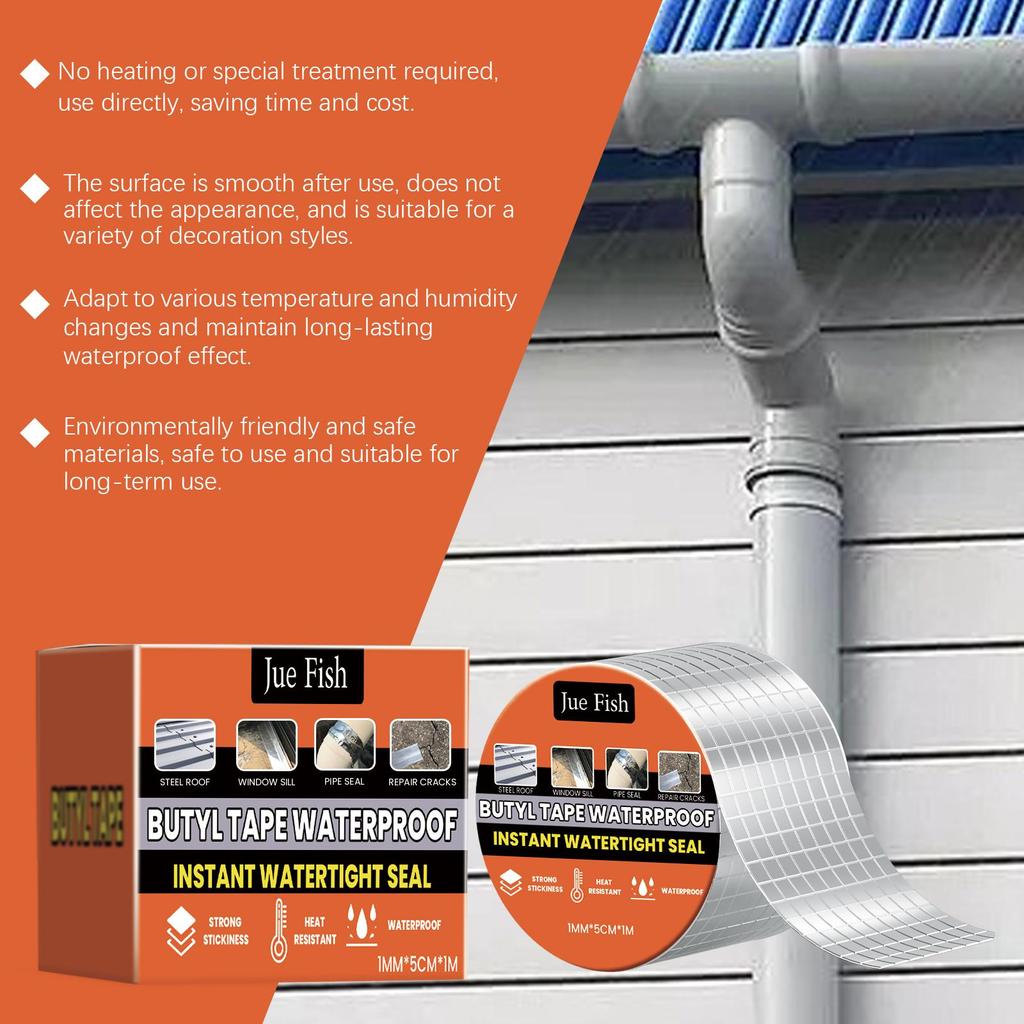 Wasserdichtes Butyl-Klebeband Dachleckageabdichtung feuchtigkeitsbeständig hochhaftend selbstklebend Aluminiumfolie wasserdichte Membran