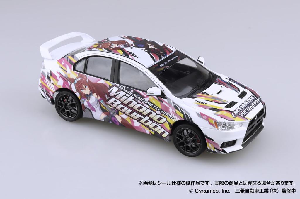 Aoshima Bunka Kyozai Itasha Séria Uma Musume Pretty Derby Mitsubishi CZ4A Lancer Evolution X Final Edition Plastikový model s.r.o.. (AOSHIMA) 1/24