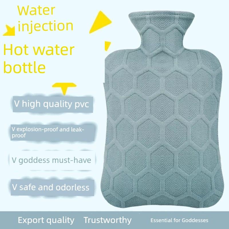 2025 New Model Hot Water Bottle, Water-Filled Warm Water Bag, Explosion-Proof and Leak-Proof, Thickened Pvc, Hand Warmer, Warm Palace Warmer, Warm