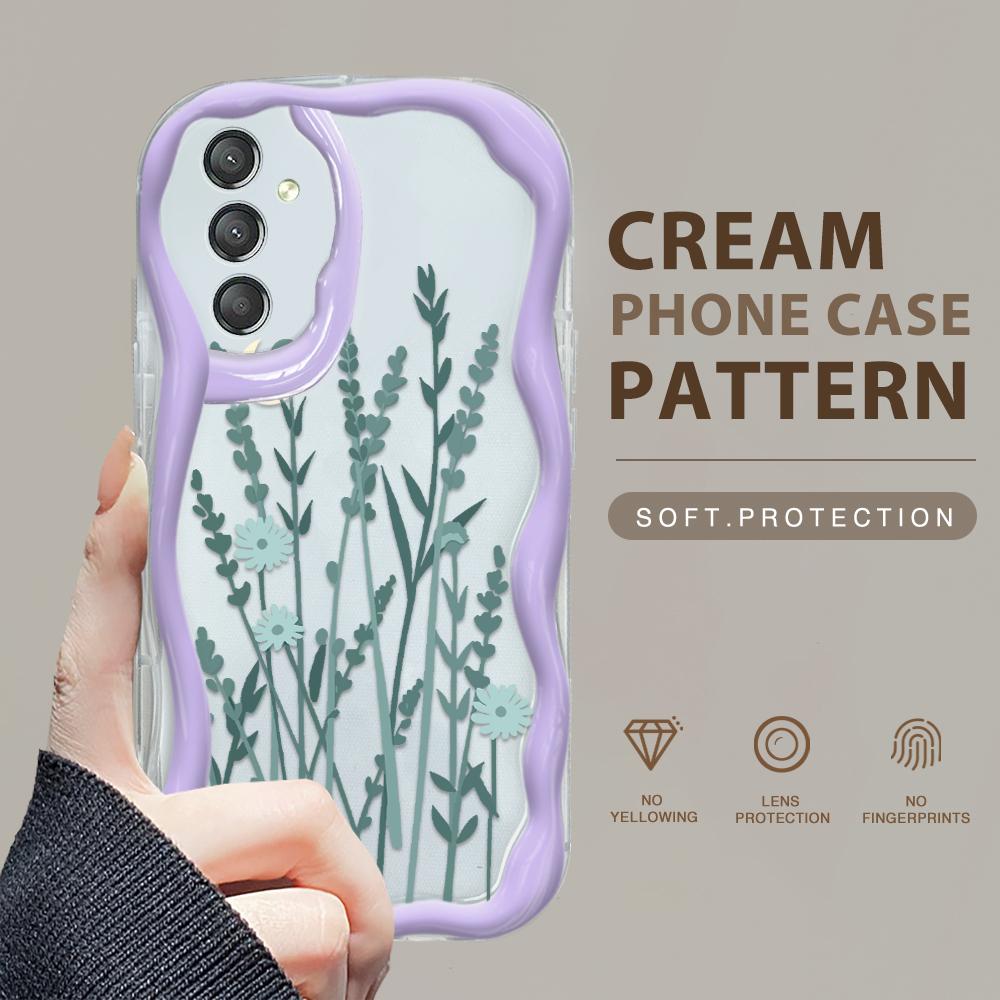 

Милый мультяшный узор, кремовая текстура, мягкий силиконовый чехол с волнистыми краями, чехол для телефона Samsung Samsung A16 5G прозрачный