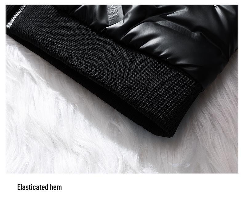 Men's Winter Shiny Padded Vest with Detachable Lapel 0909