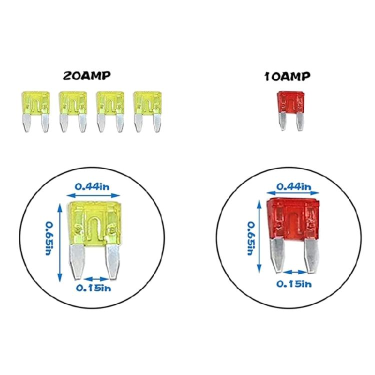 Insulated Double Head Power Tap Fuses Holder Suitable for Convenient Electrical Access in Car Motorcycles Camping Trips