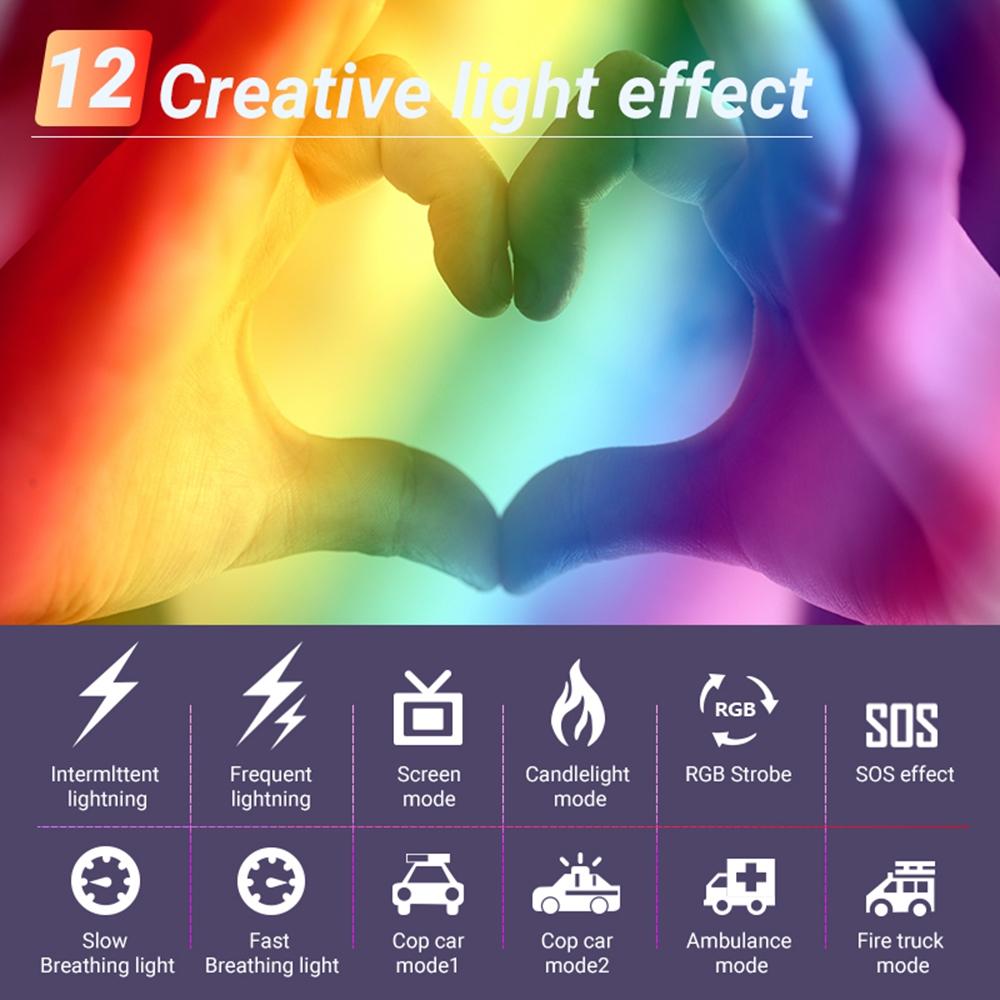 

M1SE 0.96-inch TFT Screen Pocket Fill Light 12 Effects RGB Photography Lamp Type A