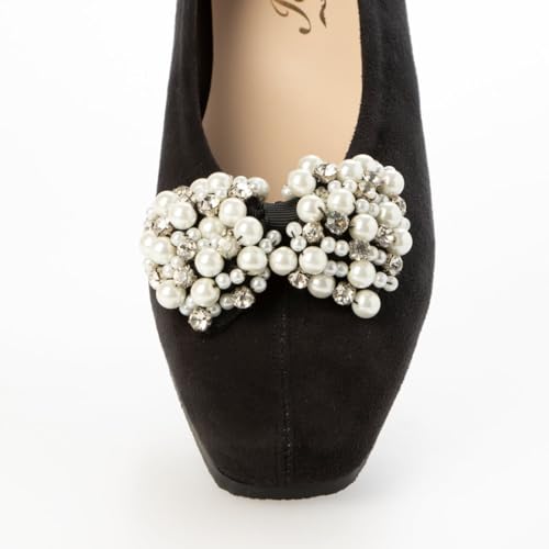 IK Plus Center Seam Flat Pumps, 2025-25, Women's, Black Suede, Size 23.5 cm, 3E