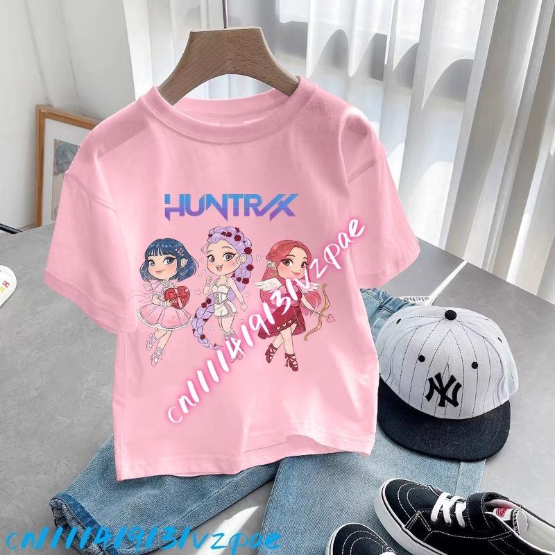 Kpop Demon Hunters Children s T Shirt Women Short Sleeve Saja Boys Kids Tee Kpop Demon Hunters Tshirt Boys Girls Family Clothing 110