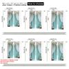 2pcs   Light Filtering Curtains  print Elegant Green and White Curtain Fabric (without rod) Thermal Insulation   and Room