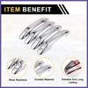 4 pcs Exterior Door Handle Cover for GMC Yukon without Keypad Chrome Silver Tone