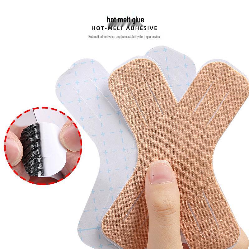 X-Shaped Pre-Cut Kinesiology Tape for Muscle Support: Ideal for Thigh, Shoulder, and Knee In Fitness and Basketball.