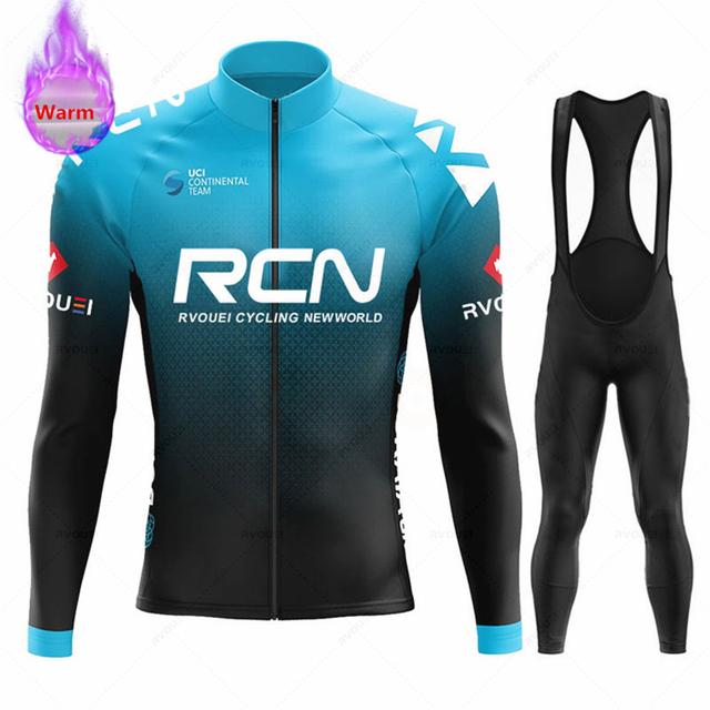 2023 Rcn Team Winter Thermal Fleece Cyklistický dres Set Nové MTB oblečení na kolo Maillot Ropa Ciclismo Oblečení na kolo s dlouhým rukávem