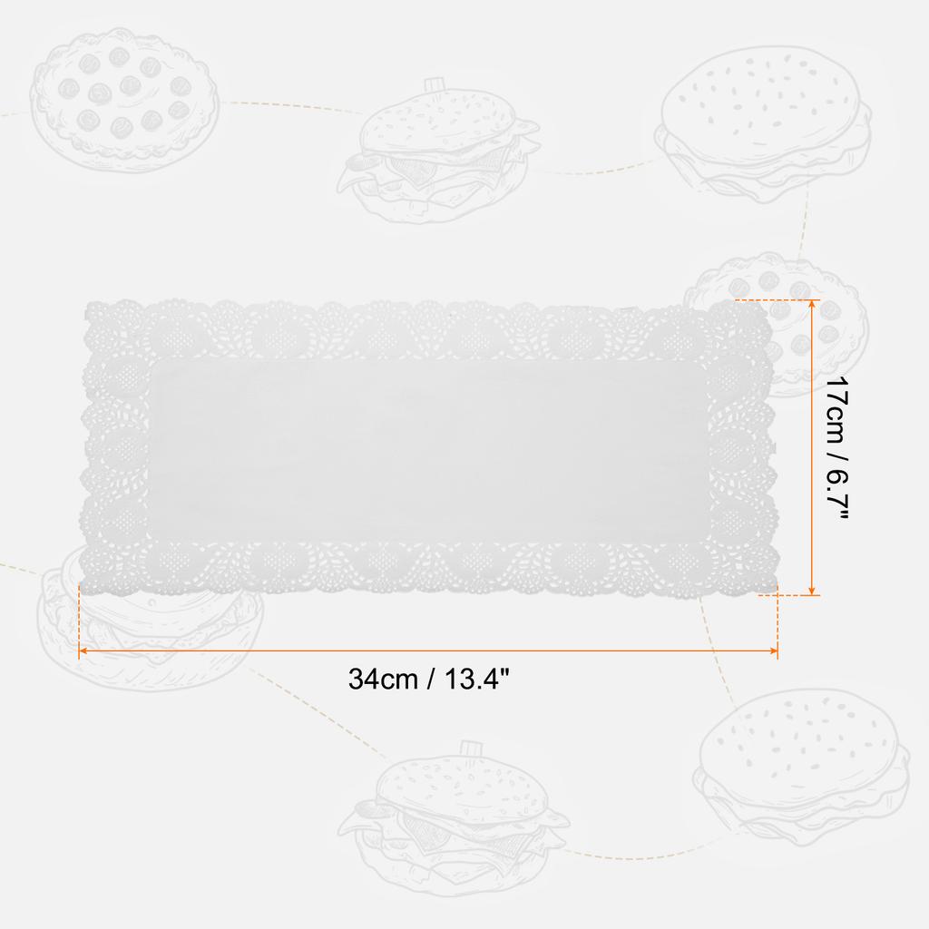 150/300pcs Lace Paper Doilies White Round/Oval/Rectangle Disposable Decorative Paper Placemats Hollow Flower Absorbing Papers