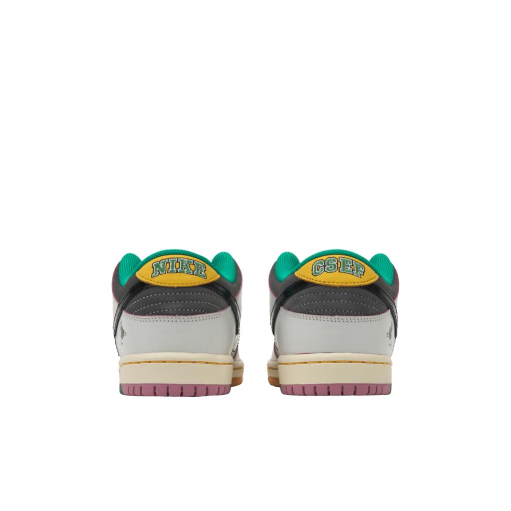 Mens CSEF X Nike Dunk Low SB White Clear Emerald Unisex Sneakers Summit-White Black Iron-Grey HJ4132-100