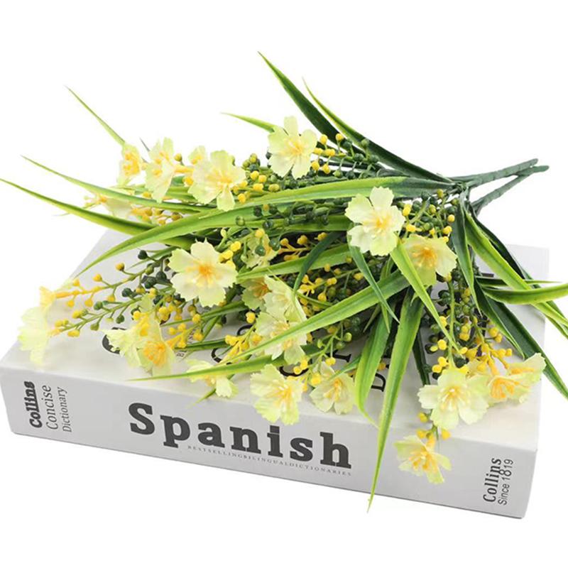 1pc Outdoor Artificial Flowers UV Resistant Fake Plant for Garden Yard Wedding Decor Spring Summer Shrub Plastic Flowers