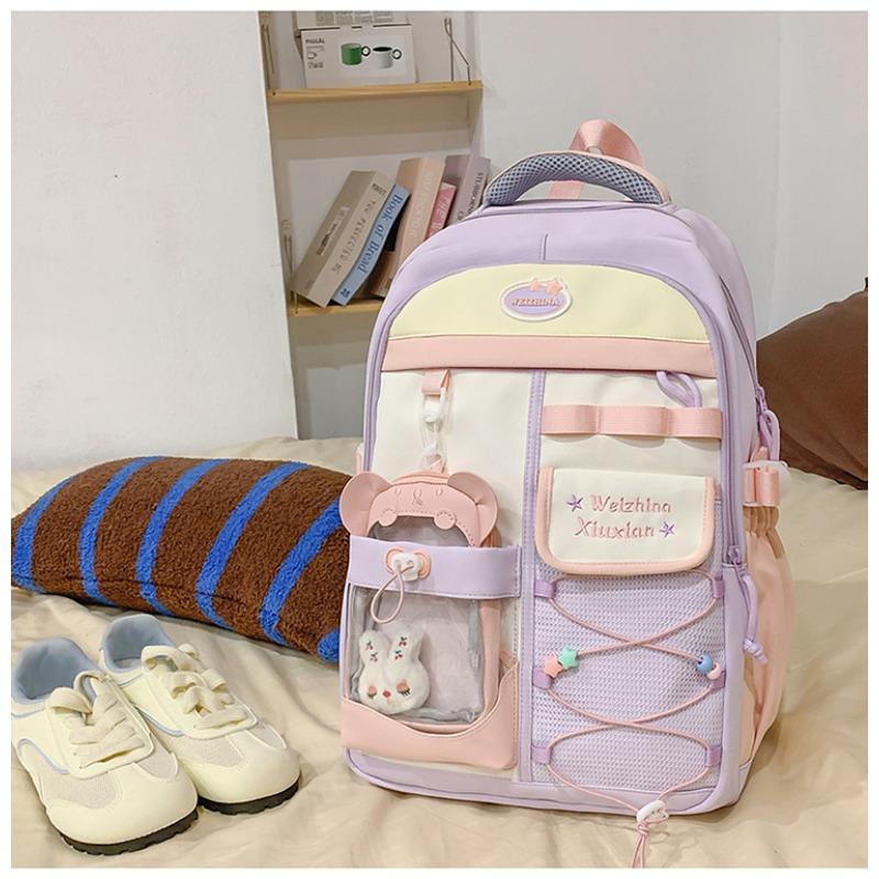School bag new college style fresh and sweet candy color backpack junior high school students lightweight large capacity backpack