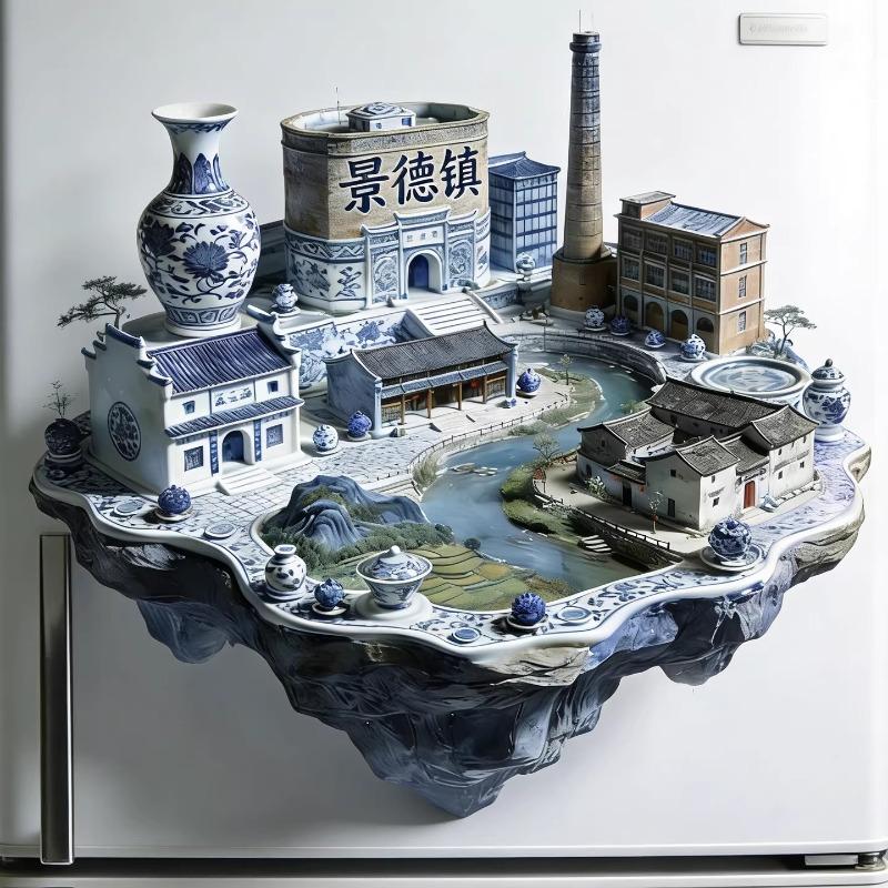 China Metal Fridge Stickers Hangzhou Souvenirs Huangshan Tianjin Guilin Guangxi Wuhan Xi An Zhangjiajie Fridge Magnets Gifts