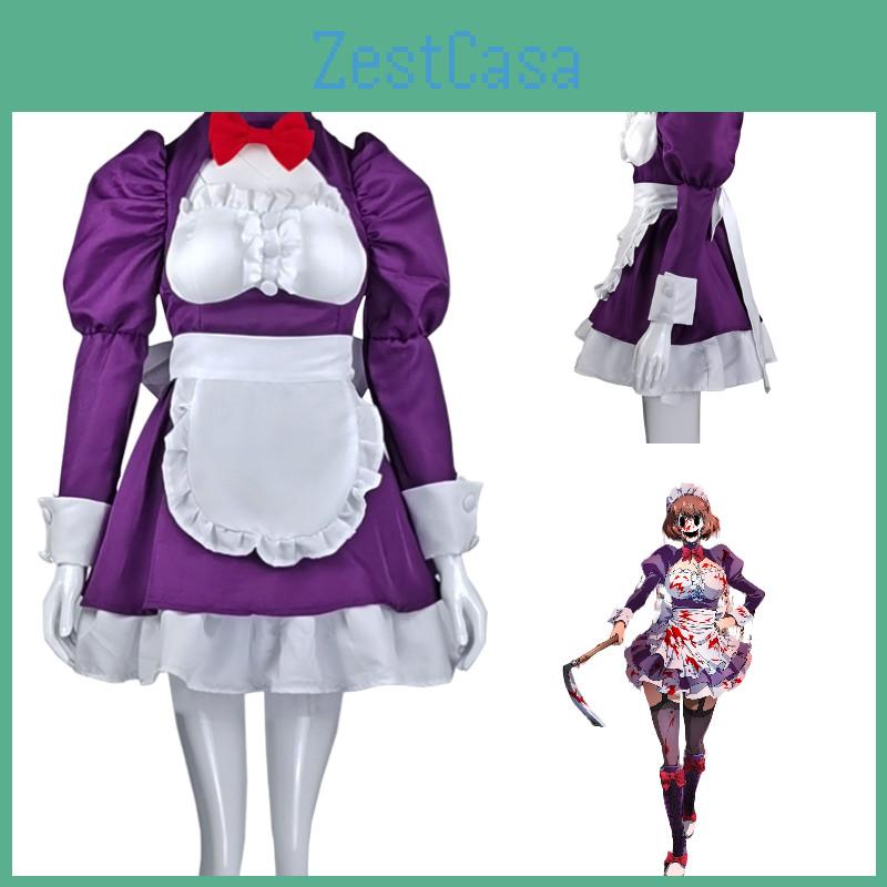 Tenkuu Shinpan Cosplay Dress Maid Costume With Headpiece And Bow, Ready To Ship