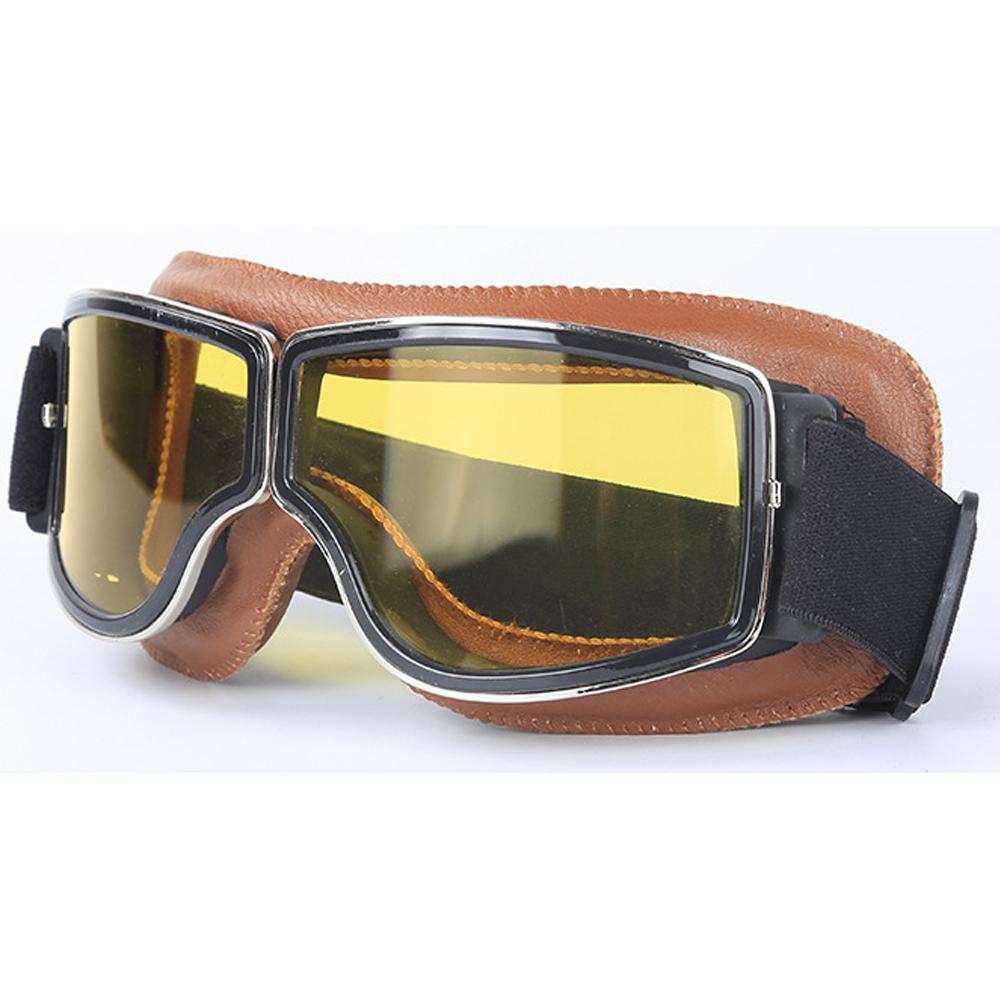 Okulary Przeciwsłoneczne Motocyklowe Vintage Retro Skórzane Gogle Okulary Do Vespa Vintage Szklane Motocyklowe Gogle Motocrossowe Narciarskie