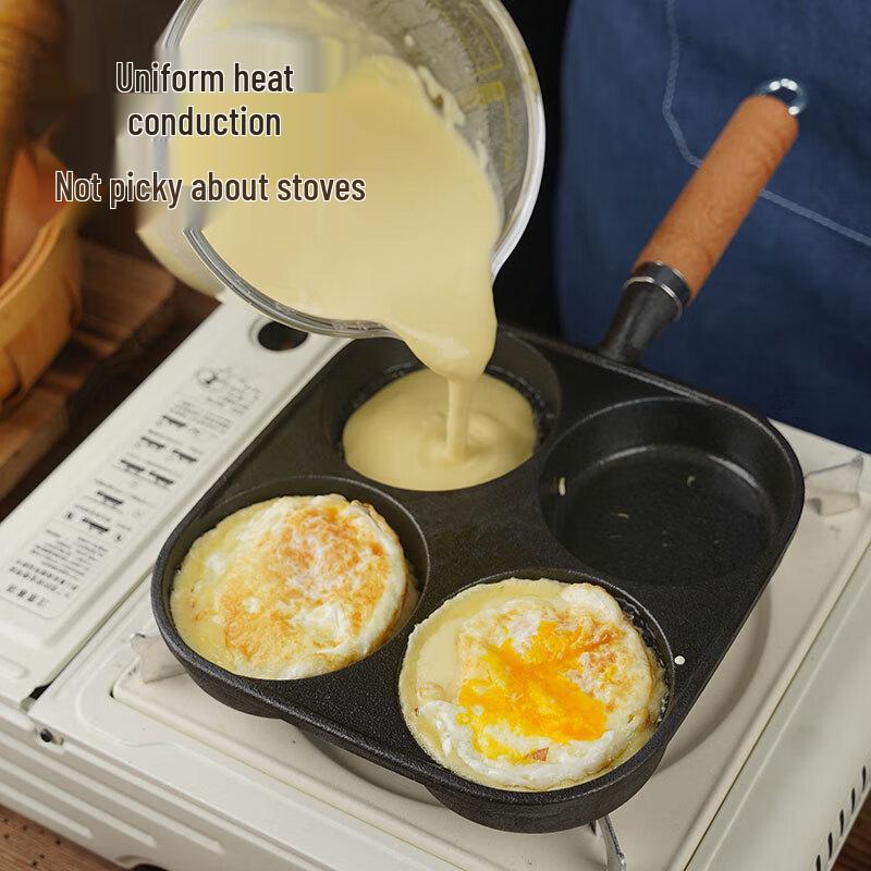 Yoshida Takumi Cast Iron 4-Section Egg and Burger Pan