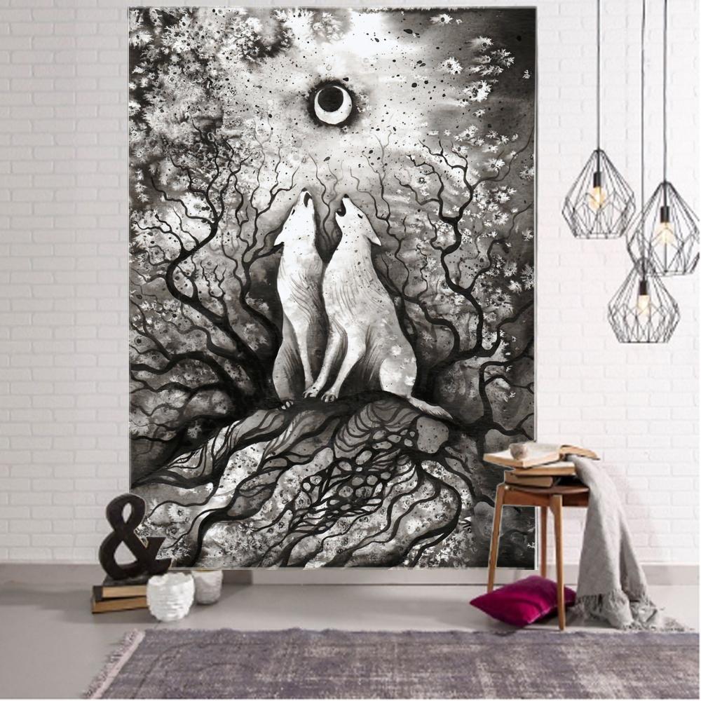 dark horror skeleton ghost background decoration tapestry curtain wall covering halloween