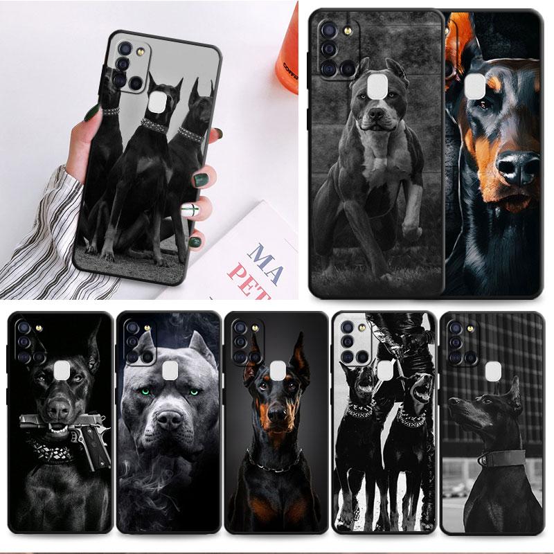 Silikontelefondeksel for Samsung Galaxy A03 Core A04 A03s A04s A20e A02s A10s A40 A10 A50 A70 A02 A01 Animal Doberman Dog Cover