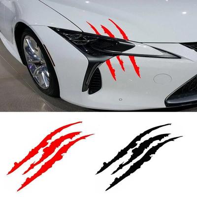 Auto 3D Vinyl Stickers Reflecterende Monster Klauw Krabsporen Auto Koplamp Decal Krassen Decor auto accessoires