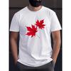 T-shirt da uomo leggera e traspirante in cotone, taglia europea, con stampa vivace di acero rosso - Maglietta casual sportiva a maniche corte, lavabile in lavatrice
